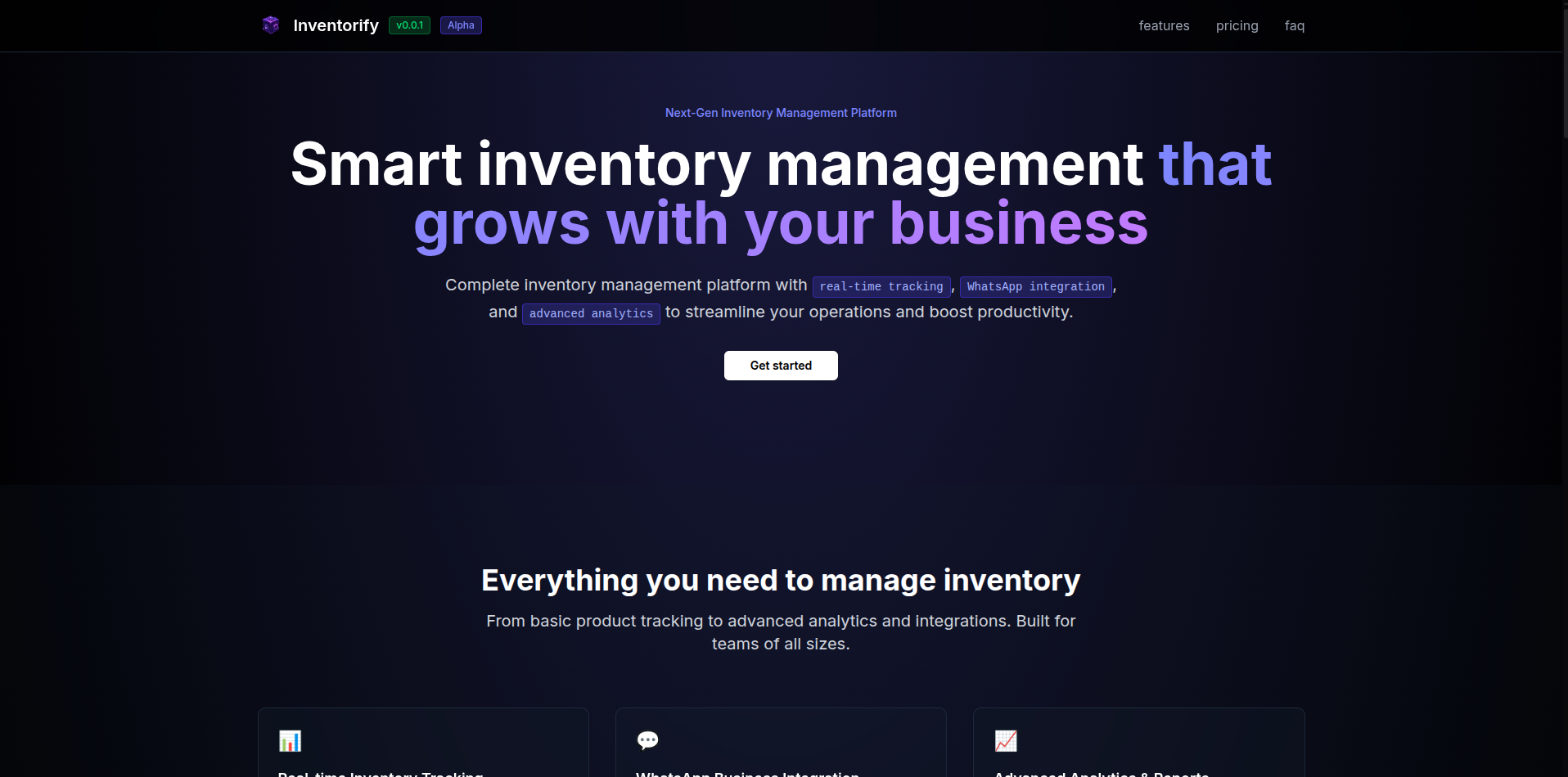 Inventorify - Smart inventory management that grows with your business